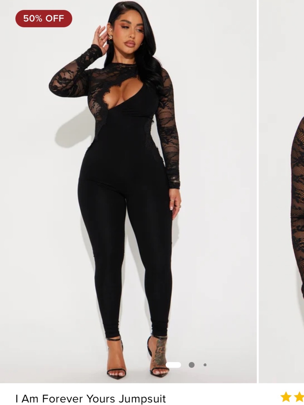 Fashion Nova Junpsuit - Black